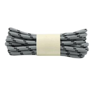 Light Gray Black Boot Laces