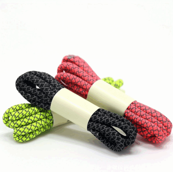 Black 3M Reflective Rope Laces - Image 3
