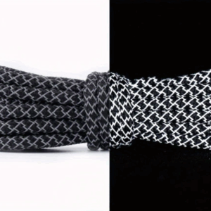 Black 3M Reflective Rope Laces