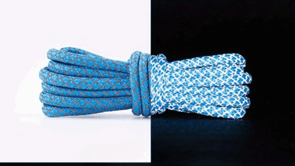 Blue 3M Reflective Rope Laces