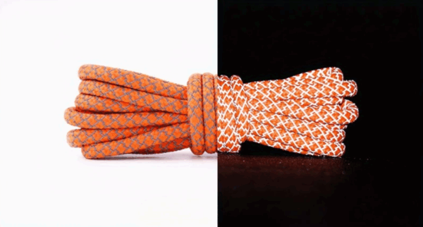 Orange 3M Reflective Rope Laces