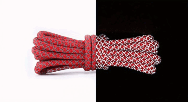 Red 3M Reflective Rope Laces
