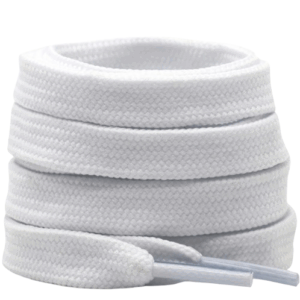 White Flat Shoe Laces